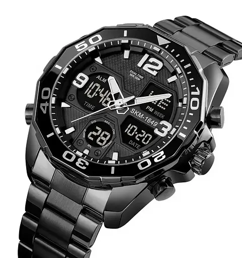 Мужские наручные часы Skmei 1649 (Черный) - фото 2