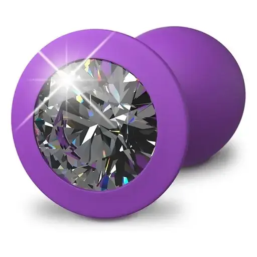 Анальная пробка I’MCUM Crystal Harmony Размер M 7.6x3.5 см Силиконовая Фиолетовая (IM-KGS201_M_purp) - фото 7