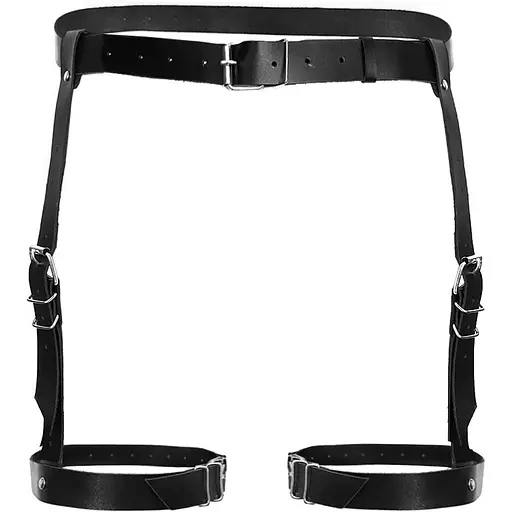 Сексуальні гартери Art of Sex - Gwen із натуральної шкіри, розмір XS-2XL, колір чорний - фото 3