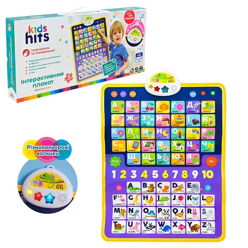 Дитячий обучаючий плакат"Абетка 2 в 1" KH07/003 українська мова - фото 2