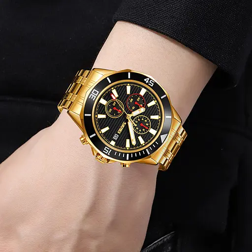 Наручний годинник чоловічий 9335GDBK Gold-Black Skmei acs0030902 - фото 3