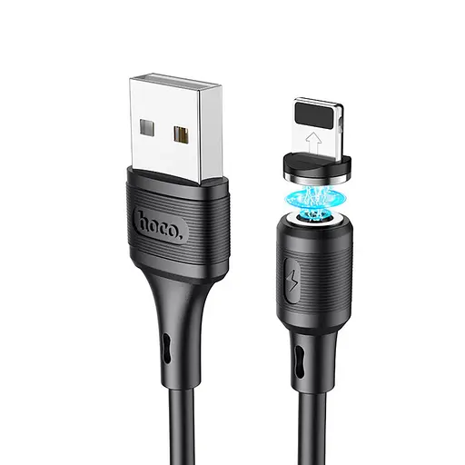 Кабель магнитный с отделанным наконечником Hoco X52 Sereno Magnetic USB Lightning - фото 1