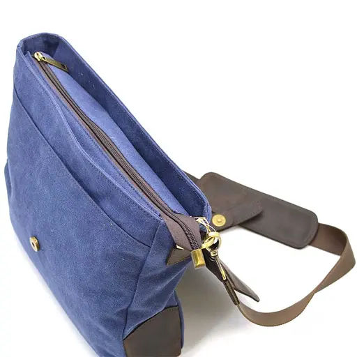 Кожаная мужская сумка через плечо TARWA 30х32х7.5 см sum0025762 - фото 6