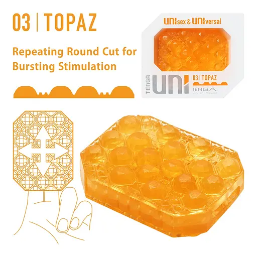 Мастурбатор Tenga Uni 03 Topaz желтый - фото 2