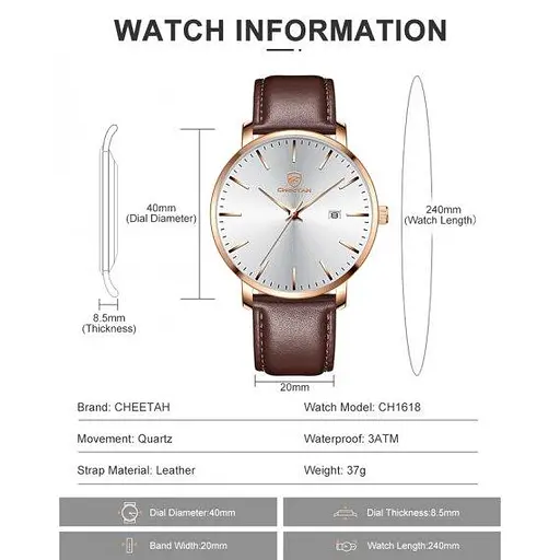 Мужские наручные часы Cheetah Time - фото 5
