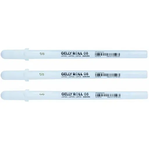 Набор гелевых ручек Sakura Basic Real Whites 3шт Белые - фото 2