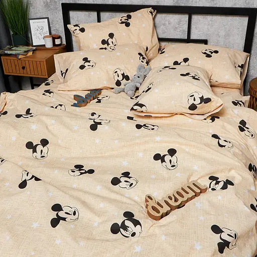Комплект постельного белья Moon&Star Бязь Gold Люкс Mickey Mouse King Size 220x240 наволочки 2х70х70 - фото 7
