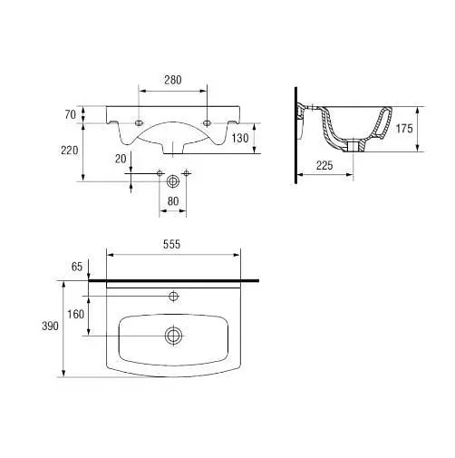 Тумба підлогова ПіК Альба Т1 з раковиною Cersanit Cersania 55 см Білий 30412 - фото 7