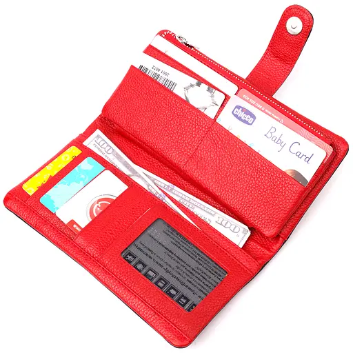 Женское кожаное портмоне KARYA 9.5х18.5х2 см acs0024046 - фото 4