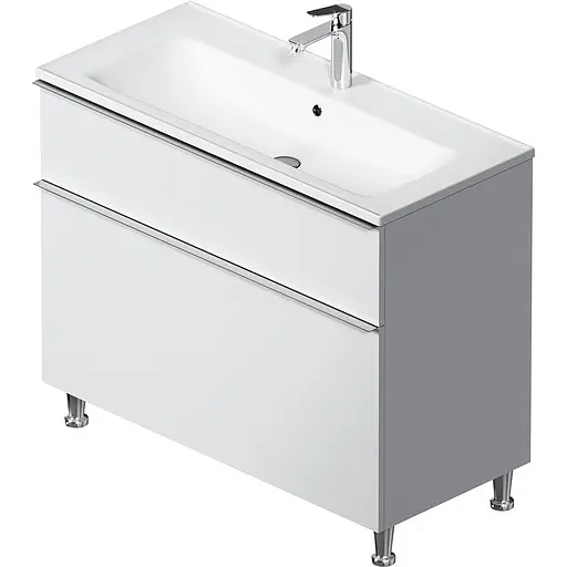 Тумба з умивальником AM.PM X-Joy підлогова 100 см 2 ящики білий MTA-FSX1002WG-WCC1002WG Білий - фото 1