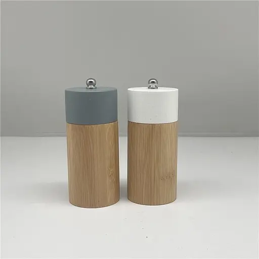 Набір млинків для солі та перцю Ardesto Midori 35 мл 2 предмети сірий та білий (AR1411B) - фото 2