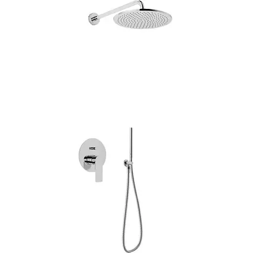 Душова система Kohlman Proxima 40 chrome + BOX прихованого монтажу QW210PR40, Хром - фото 1