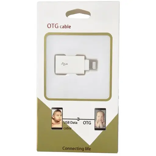 Перехідник OTG USB 2.0 AF-Lightning Apple, білий, RTL