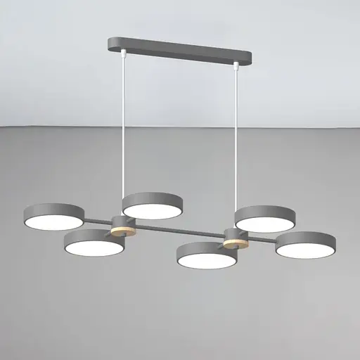 Люстра підвісна світлодіодна Sirius B X13284/6 GREY+WOOD сіра