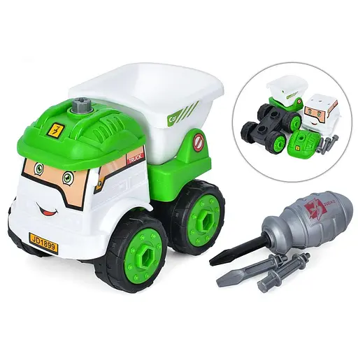 Конструктор на шурупах, машинка, 12 см, отвертка, на листе, 20x20x8.5 см (в ассортименте)