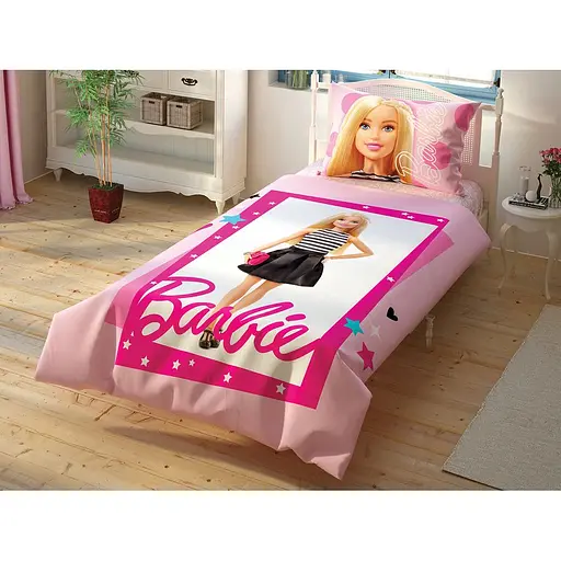 Комплект постільної білизни TAC Disney Barbie Cek Полуторний Різнокольоровий 000229615