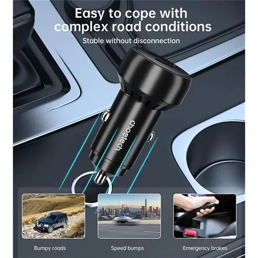 Автомобильное зарядное устройство Choetech (1USB Type C; 1USB) 60W PD3.0 QC3.0 Black (TC0014) - фото 5