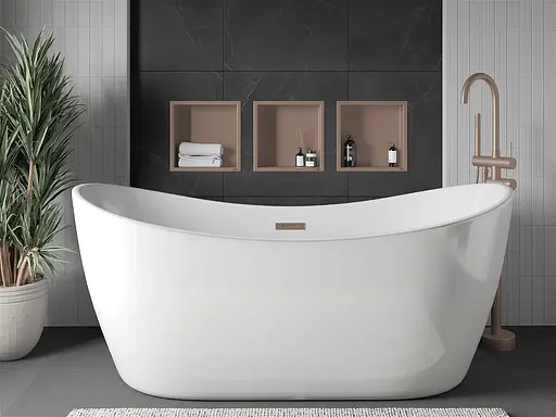 Полка для душа Nett YBr-29, металлическая встраиваемая 30 см бронза - фото 4