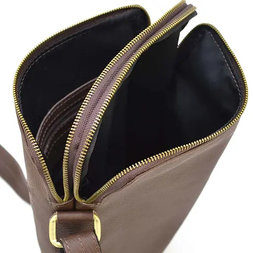 Кожаная мужская сумка через плечо TARWA 25х29х5 см sum0025766 - фото 2