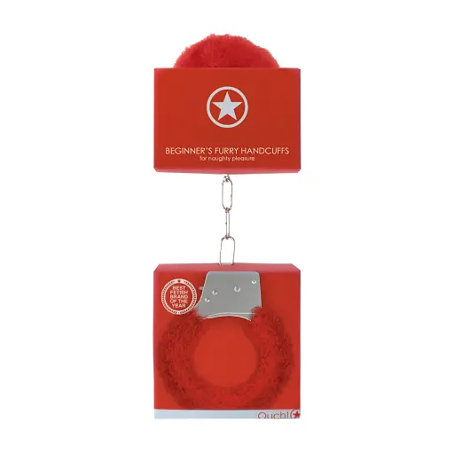 Наручники Ouch! Handcuffs Furry (червоний) - фото 2