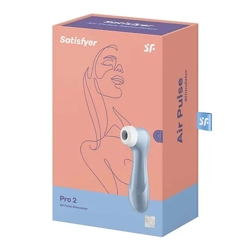 Вакуумный стимулятор клитора Satisfyer Pro 2 16 см голубой - фото 4