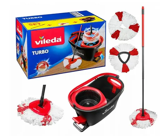 Набір для прибирання Vileda TURBO 2in1 Microfibre (163422). Чехія. - фото 1