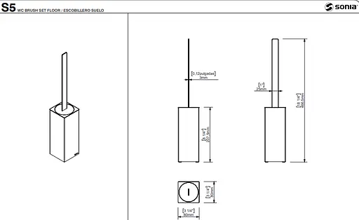 Йоржик для унітазу Sonia S5 153039, Хром - фото 4