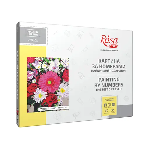 Картина по номерам Rosa Start Квітковий мікс 35 х 45 см (4823098525103) - фото 2