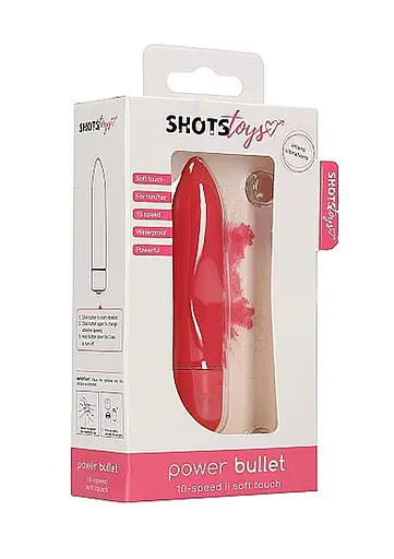 Мини-вибратор Shots Toys Power Bullet 9 см (розовый) - фото 5