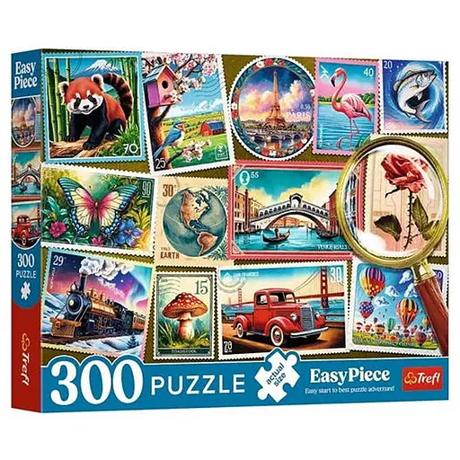 Пазл Trefl Почтовые марки коллаж 300 эл. (23100) - фото 1