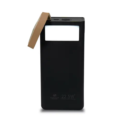 Повербанк 30000mAh Power Bank Kraft TPB-2330 Black 22.5W QC3.0 LED-ліхтар (43-00033)