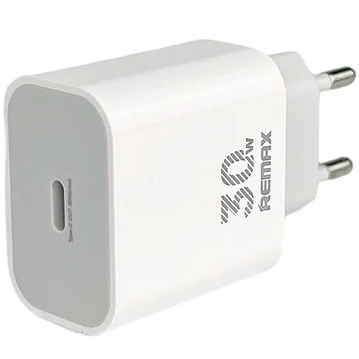 Зарядный адаптер с кабелем Remax быстрая зарядка GaN для Iphone и Samsung с кабелем RP-U71 30Вт White Type-C-Type-C - фото 4
