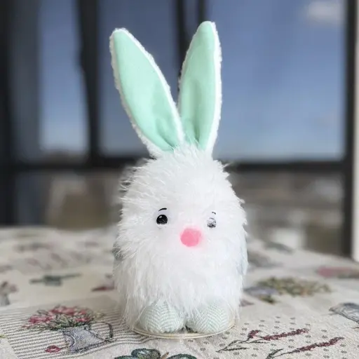 Великодній зайчик "М’ятний акцент" білий великий MIS LT - фото 1