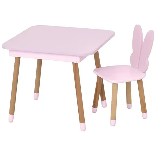 Дитячий столик Bambi Метелик 10-025R-BOX для творчості зі стільчиком 60х60 см