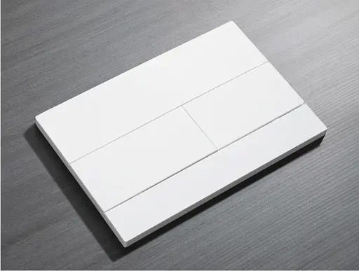 Панель змиву Koer KT-0603-03 240x160x10mm пластикова, кнопка лінійна KR5318, Білий - фото 2