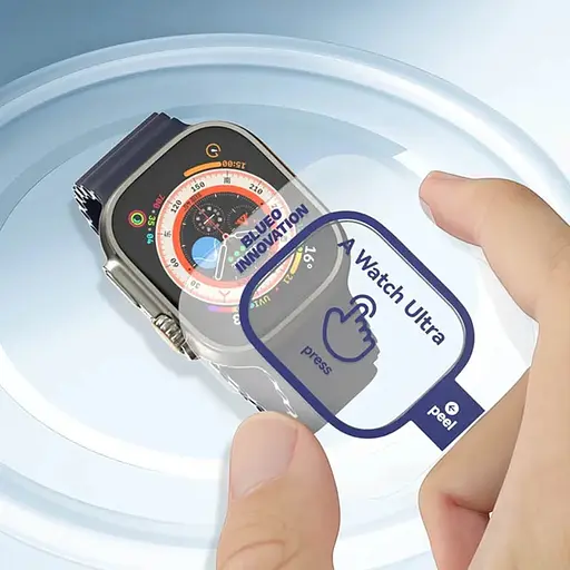 Защитное 2.5D стекло Blueo Corning Gorilla Glass для Apple Watch Ultra/Ultra 2 49mm Черный - фото 5