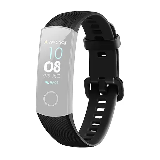 Ремінець для фітнес-браслета MIIQNUS для Honor Band 4 і 5 чорний - фото 2