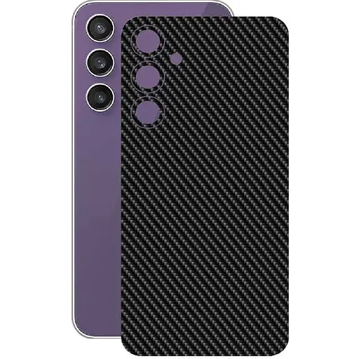 Захисна плівка StatusSKIN для Samsung Galaxy S23 FE S711 Корпус Вініл Карбон чорний - фото 1