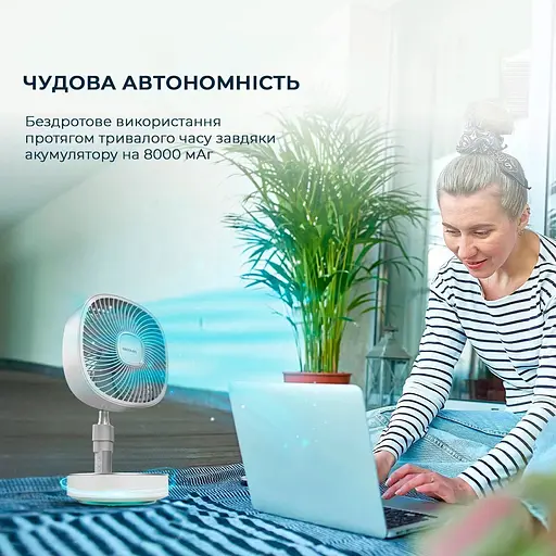 Вентилятор Cecotec Telescopic fan EnergySilence 1000 FoldAir Portable (CCTC-08361) [139718] - фото 3