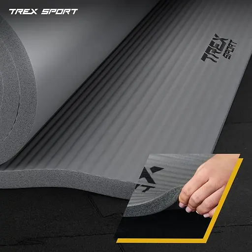 Коврик для йоги Trex Sport TX-029NGM NBR 2 см 190х80 сірий - фото 6