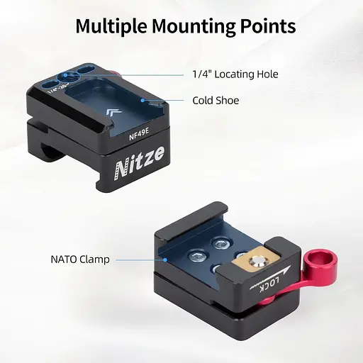 Швидкознімний затискач Nitze НАТО з холодним черевиком, для кріплення камери та монітора - фото 2