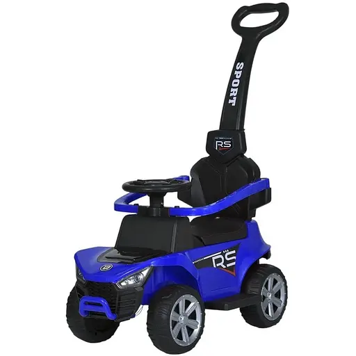 Детская каталка-толокар Bambi Racer 2 в 1 с музыкой и светом, синий