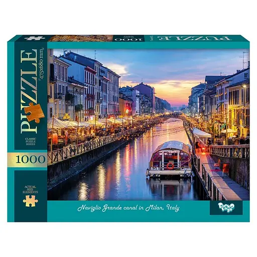 Пазли Danko Toys Naviglio Grande Canal in Milan, Italy, 1000 елементів, C13-07