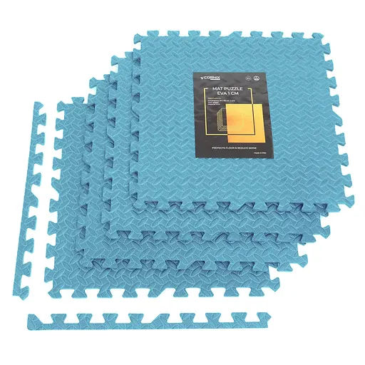 Мат-пазл (хвост ластівки) Cornix Mat Puzzle EVA 120 x 120 x 1 cм Sky Blue (XR-0235) - фото 1