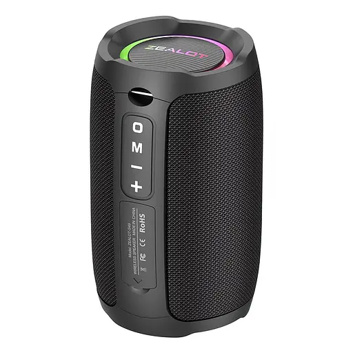 Портативна bluetooth колонка Zealot S49 з LED підсвічуванням чорний - фото 2