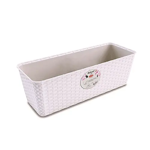 Вазон пластиковый Natural, прямоугольный, с автополивом, 9,2 л (73500)