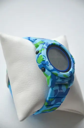 Детские наручные часы Skmei 1574 Голубой камуфляж - фото 9