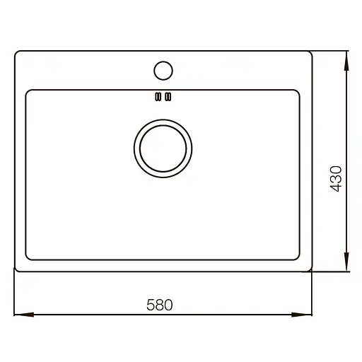 Кухонна мийка Mixxus MX5843-200x1.0-Handmade MX0566, Нержавіюча сталь - фото 2