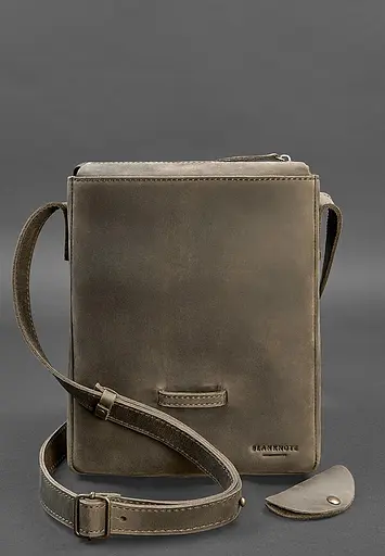 Чоловіча шкіряна сумка-месенджер Esquire темно-коричнева - фото 4