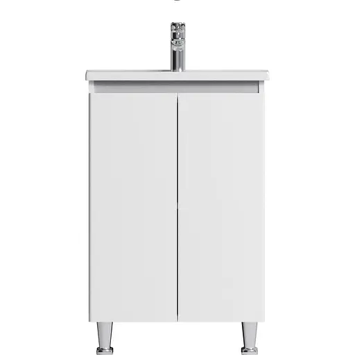 Тумба з умивальником AM.PM X-Joy підлогова 55 см 2 дверцята білий M85-FSX0551-WC0551WG38 Білий - фото 1